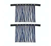 Fransas antimoscas para caballos Máscara antimoscas con franjas y cierre de velcro, Capucha antimoscas para Shetty, Pony, Cob, Sangre Caliente, Kb (Azul Azul, Purasangre (Cob))