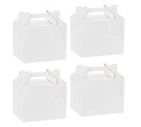 Frantis Paquete de 12 cajas de regalo blancas con cuerda y etiqueta, cajas de regalo para fiesta de cumpleaños, 7 x 5.5 x 5.5 pulgadas