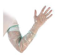 FRANZ MENSCH Hygostar Softline - Guantes de LDPE (extralargos, lisos, con banda de goma), color verde