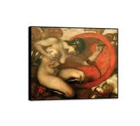 Franz von Stuck Poster Amazona herida Reproducción de Pinturas al óleo gi Impresiones artísticas en Lienzo para decoración del hogar y la Oficina 48x40cm(19x16in) Con marco
