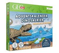 FRANZIS GEOlino 67205 - Calendario de Adviento para descubrir y explorar dinosaurios, 24 emocionantes experimentos para la temporada navideña, para niños a partir de 8 años
