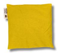 Franzis Nähstube 20x20cm Cojín semilla de uva amarillo en 100% algodón I Almohada de pepitas de uva 20x20 para microondas I Almohadilla térmica, Almohada de semillas de uva, Almohada cervical