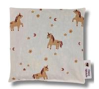 Franzis Nähstube 20x20cm Cojín unicornio grano de uva en 100% algodón I Almohada de pepitas de uva 20x20 para microondas I Almohadilla térmica, Almohada de semillas de uva, Almohada cervical