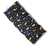 Franzis Nähstube 50x20cm Almohada de espelta Dino azul en 100% Algodón I Almohada de espelta 50x20 para microondas I Almohada Calefactora, Núcleo de E