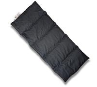 Franzis Nähstube 50x20cm Cojín de espelta negra de algodón 100%. I Almohada de grano de espelta 50x20 para microondas I Almohadilla térmica, Almohada con núcleo de espelta, Almohada cervical