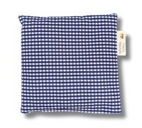 Franzis Nähstube I Almohada de semillas de uva I 20x20cm I azul a cuadros I 100% algodón I Almohadas de grano I Alivio del dolor I Almohadilla térmica para microondas I Cojín frío