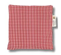 Franzis Nähstube I Almohada de semillas de uva I 20x20cm I rojo a cuadros I 100% algodón I Almohadas de grano I Alivio del dolor I Almohadilla térmica para microondas I Cojín frío