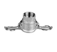 FRAOMHFW 1/2 "3/4" 2 "-4" Rosca BSP 304 de Acero Inoxidable Adaptador de Accesorio de Bloqueo de Leva Hecho a sí Mismo Conector de Bomba de Manguera de púas desconexión rápida(D Type,Sus 304_4")