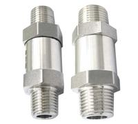 FRAOMHFW 1/8" 1/4" 3/8" 1/2" NPT BSPT Macho 304 válvula de retención de Acero Inoxidable Agua Gas Aceite 64 Bar(1/8",NPT)