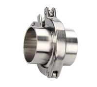 FRAOMHFW 1 Juego de virola de Soldadura de Tubo de Brida Sanitaria de 1,5 ''-6-1/4'' + Abrazadera Triple + Junta de PTFE o Silicona Acero Inoxidable Sus SS 304 TriClamp(133mmOD145mm)