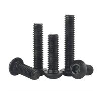 FRAOMHFW 10/20/50 Uds ISO7380 Negro Grade10.9 M2 M2.5 M3 M4 M5 M6 Hexagonal Redondo Pan Cabeza de botón Seta Tornillo Allen(8mm,M2 x 50Pieces)