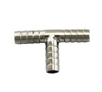 FRAOMHFW 2 Piezas de Montaje de Acero Inoxidable for líneas de Cerveza de Barril, Divisor de línea de Cerveza de Manguera de 3/8 Pulgadas, Accesorios for Cerveza casera(T Type Fitting)