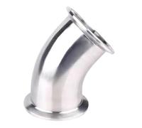 FRAOMHFW 3/4 "-4"(19mm-108mm) Tri Abrazadera 1,5 "2" 2,5 "3" 3,5 "4" Codo de 45 Grados SUS304 Conector de Montaje de tubería Sanitaria de Acero Inoxidable Homebrew(19mm x Ferrule 50.5)