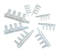 FRAOMHFW 5~50 Uds 2,4~9,5mm PP Igual diámetro Conector de 5 vías Divisor de Tubo de plástico Distribuidor Acuario Tanque Bomba de Aire Junta de Manguera de riego(3.9mm,5 Pieces)