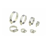 FRAOMHFW Abrazadera de Manguera de Tornillo sin Fin Ajustable de 5 Piezas, de Acero Inoxidable, for Gas, Aire, Agua, Combustible, Tubo de Manguera, aro, Clip de Montaje de plomería(25-38mm)