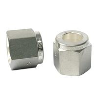 FRAOMHFW Accesorio de tubería de Acero Inoxidable Sus 316L de Repuesto for Tuerca Hembra VOC de 1/4" y 1/2"(1l4 VCO Nut)