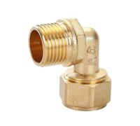 FRAOMHFW Codo de latón DN15 DN20 con Rosca Macho/Hembra Pex 1216/1418/1620, Accesorios de tubería de Aluminio y plástico for calefacción por Suelo Radiante.(1620 DN15 BSP Female)