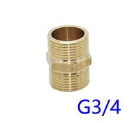 FRAOMHFW Conector de Rosca Macho BSP de latón de 1/2", 3/4" y 1", Conector de tubería de Agua roscado de Cobre y Metal, Accesorio de niple Hexagonal, 1 Unidad(G3I4)