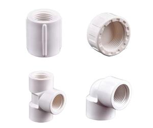 FRAOMHFW Conector de Tapa de Extremo de Junta en T de Codo Recto de Tubo de PVC de Hilo Femenino de 1/2 "3/4" 1 ", Adaptador de Tubo de Agua de Acuario for riego de jardín(End Cap,1I2 Inch)