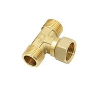 FRAOMHFW Conector en T Macho y Hembra de latón de 1/2 Pulgada, Divisor de Manguera de plomería, Conector en Forma de T de Cobre, Adaptador de Tubo de Manguera de 3 vías, 1 Unidad(B)