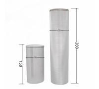 FRAOMHFW Filtro de Malla 10-1000 de 70 x 150/280 mm, Acero Inoxidable 304 y 316, de 10" y 5" for elaboración casera.(5 Inch SS316L,500 Mesh_1 PC)