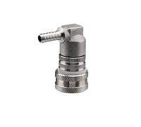 FRAOMHFW Juego de desconexión de Bloqueo de Bola MFL de 1/4 "Barb y 1/4" de Acero Inoxidable, Conector de Barril de Cerveza casera de Gas y líquido, dispensador de barriles cursi(Barb Gas)