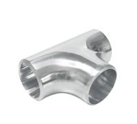 FRAOMHFW Tubo OD de 22mm-108mm, Tubo Grueso de 3mm, Divisor de 3 vías, Divisor de instalación Sanitaria de Acero Inoxidable Sus 304, Cerveza casera, Vino(OD 57MM Wall 3MM_T Type-Thickening)