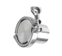 FRAOMHFW Unión de Tubo de alargamiento de 19-108Mm, virola de Soldadura Sanitaria O/D, Tapa Final, Abrazadera Triple y Junta de Silicona, Acero Inoxidable 304 for elaboración casera(38mmOD50.5mm)
