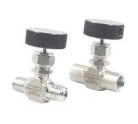 FRAOMHFW VÁLVULA DE Aguja DE Acero Inoxidable 316, 6000 psig, Control de Flujo, válvula de Cierre, Hembra NPT, Macho NPT, 1/8", 1/4", 3/8", 1/2", reemplazo(1/4",Female NPT Thread)