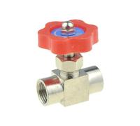 FRAOMHFW Válvula de Bola de Cierre de latón de 6 mm, 8 mm, 10 mm y 12 mm con Conector de Aguja neumático for Agua y Aire, Adaptador de conexión de tubería Macho de 1/4, 3/8 y 1/2"(Brown,1 I 4 Thread)