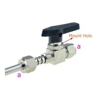 FRAOMHFW Válvula de Bola Sus 304, válvula de Aguja Ajustable de 3, 6, 8, 10, 12 mm, 1/8, 1/4, 3/8, 1/2 NPT, conexión de Casquillo de compresión, unión rápida, Rosca Hembra(Transparent,A-8mm)