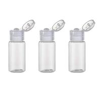 Frasco con tapa abatible de pl stico transparente vac o sin BPA, 12 unidades, 30 ml, 1 oz
