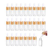 Frasco Cuentagotas 25 Piezas De Vidrio Con Pipetas, Botellas De Vidrio VacíAs De 3 Ml Con Pipetas Cuentagotas Vidrio Para Aceites Esenciales Perfume Aceite Perfume Transparente