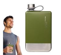 Frasco De Acero Inoxidable, 304 A Prueba De Fugas, Tapón De Roscas Portátil, Ideal Para Acampar Y Actividades Al Aire Libre, 230ml / 7oz | Portátil Con Embudo | Para Hombres, Senderismo Y Campin