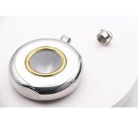 Frasco de acero inoxidable para vino, botella de alcohol redonda, portátil, redonda, bolsillo para vino, whisky, para acampar al aire libre, viajes, beber