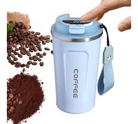 Frasco de café inteligente: taza aislada al vacío, botella de temperatura digital, pantalla táctil elegante de estructura metálica duradera | Envase de bebida fría y caliente para uso escolar de viaje