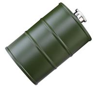 Frasco de Camping de Acero Inoxidable 750ml Tapa Sellada | Forma de Bidón de Gasolina, Verde Pulido, Compacto y Fácil de Llevar, para Vino y Cerveza