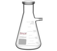 Frasco de filtración de vidrio borosilicato StonyLab 250ml, perno de cuello con tubo.