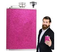 Frasco de licor,Frasco de alcohol de licor - Petaca de alcohol de 8 oz con embudo | Petaca de licor portátil con purpurina a prueba de fugas para hombres