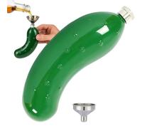 Frasco de licor para hombre, 150 ml, con forma de pepino, con mosquetón para whisky, termo multifuncional para almacenamiento de bebidas para suministros de fiesta, Navidad, reunión familiar, fiesta