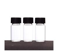 Frasco de muestra con puerto roscado 24-400, sin etiqueta de escritura, tapa y junta, 20 ml 40 ml, transparente/marrón, 100 piezas/paquete,(40mL-V315019)