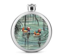 Frasco de patos mandarina estilo chino para licor, termo de acero inoxidable de 5 onzas, a prueba de fugas, botella de whisky portátil para exteriores, camping, viajes, regalos
