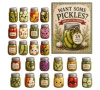 Frasco de pepinillos encurtidos. Lindas figuritas de verduras encurtidas. Juguetes coleccionables sorpresa. Adorables figuras frascos pepinillos para niños, adolescentes y Bolsas (B, One Size)