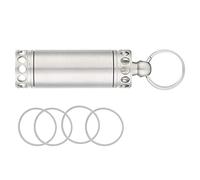 Frasco de píldoras de cápsula de supervivencia impermeable de acero inoxidable Contenedor de medicina para acampar al aire Tamaño pequeño duradero a prueba de herrumbre para (M 25,5 cm/10,04