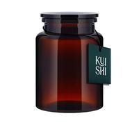 Frasco Grande marrón de Vidrio ámbar Kuishi con protección UV, Recipiente de Vidrio sin BPA, diseño Moderno de Frasco marrón Oscuro, Idea de Regalo