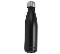 Frasco térmico con forma de cola, botellas de agua, fáciles de limpiar, duradero, resistente al óxido, para la escuela, deportes al aire libre, para camping, senderismo, viajes (negro mate)