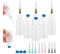 Frascos con Agujas de 30 ml，Frasco Aplicador，Botellas de Aguja，Botella Dosificadora，Botella Aplicadora de Punta de Aguja，Precisión Punta de Aguja Aplicador Botellas Aplicador para Aceite y Pegamento