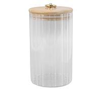 Frascos de Almacenamiento de Vidrio, Recipientes de Almacenamiento de Alimentos de Vidrio con Tapa Sellada Frasco de Conservas de Vidrio Transparente para Harina, Cereales, Azúcar, Té, Granos(750ml)