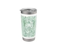 Frascos de chinoiserie y jengibre con flores de toile verde francés Vaso térmico de acero inoxidable de doble pared