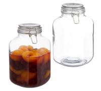 Frascos de conserva Relaxdays, juego de 2, 3 l, transparentes